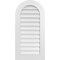 Ekena Millwork Round Top Surface Mount PVC Gable Vent: Non-Functional, w/ 3-1/2"W x 1"P Standard Frame, 20"W x 40"H GVPRT20X4001SN - alternate 1